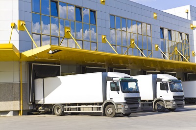 trucks at a loading dock